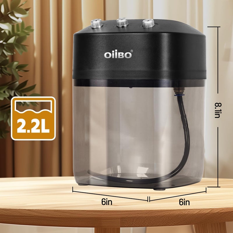Oiibo Reptile Mister Fogger, 2.2L Solo Adjustable Starter Mister for Reptile Terrariums, Programmable Misting System with High Pressure Silent Pump & 2PCS Nozzles for Reptiles Amphibians - Image 2